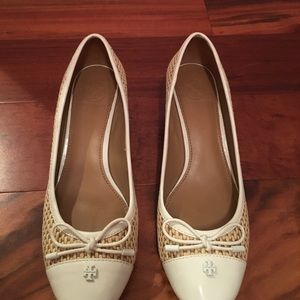 Tory Burch Patent white shoes